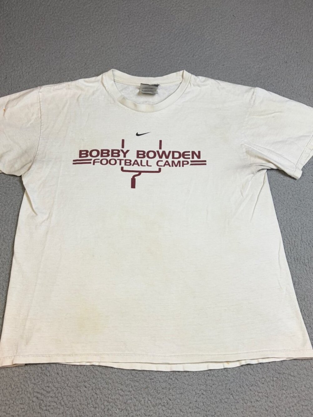 Vintage Bobby Bowden Football Camp Nike Shirt Mens Size XL Florida State